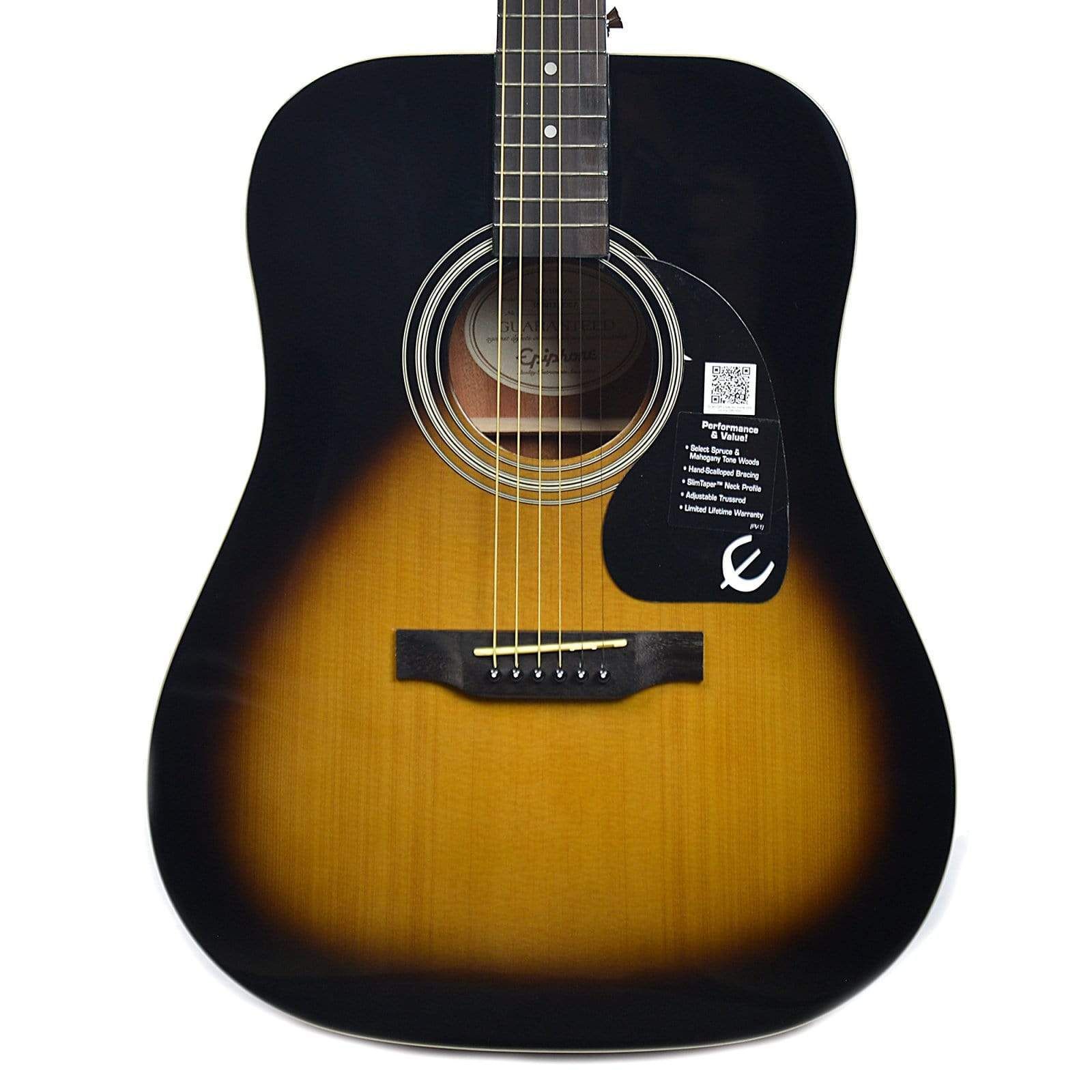  Guitar Acoustic Epiphone DR-100 Vintage Sunburst 