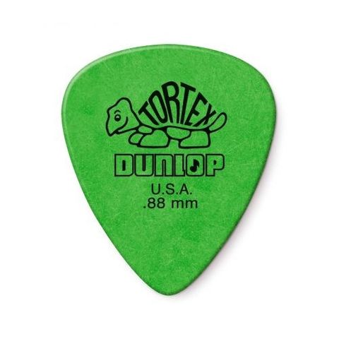  Pick Dunlop 418R.88 Tortex Standard Green 0.88mm 