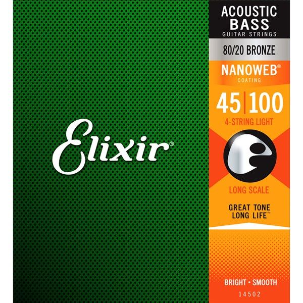  Elixir 14502 Bass Acoustic 45-100 Nanoweb 