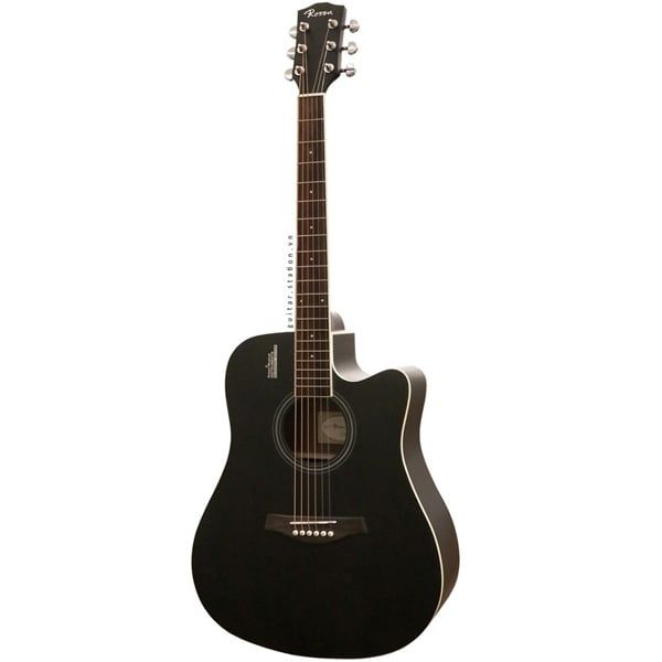  Guitar Acoustic Rosen G11 DC Black w EQ 