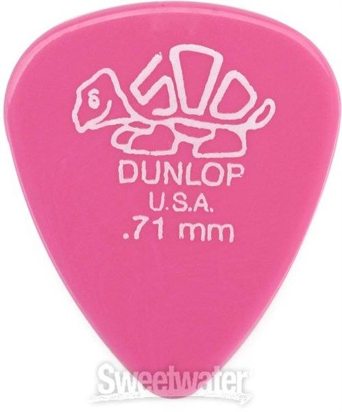  Pick Dunlop 41R71 Delrin 500 Guitar Picks 0.71mm Pink 