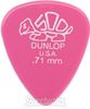  Pick Dunlop 41R71 Delrin 500 Guitar Picks 0.71mm Pink 