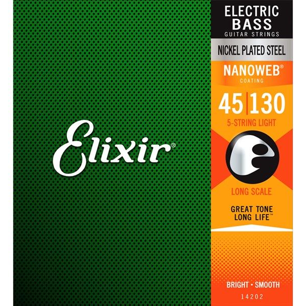  Elixir 14202 Bass Electric 45-130 Nanoweb 