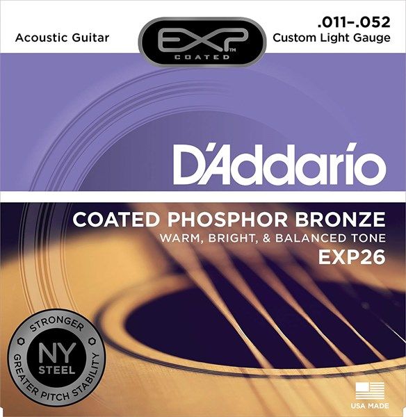  D'Addario EXP26 Acoustic 11-52 Coated Phosphor Bronze 