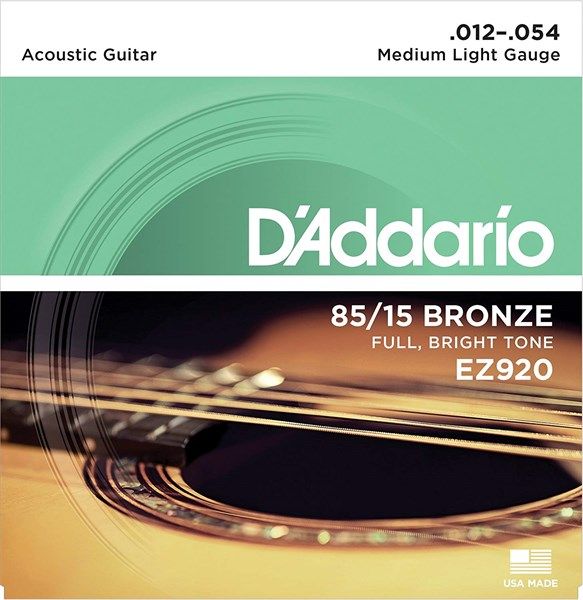  D'Addario EZ920 Acoustic 12-54 85/15 Bronze 