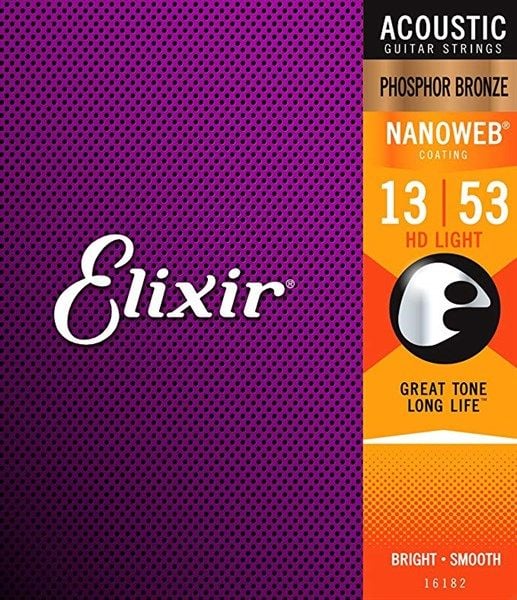  Elixir 16182 Acoustic 13-53 Phosphor Bronze Nanoweb 