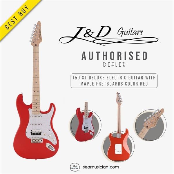  J&D ST-01 Standard Stratocaster Electric Guitar Red 