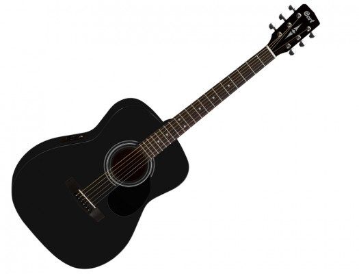  Guitar Acoustic Cort AF510E Black Satin 