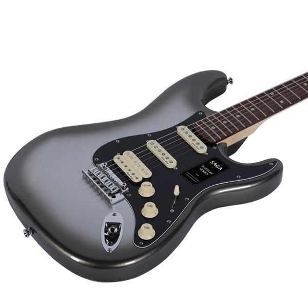  Guitar điện Saga HSS Mercury Gray 