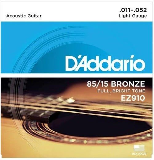  D'Addario EZ910 Acoustic 11-52 85/15 Bronze 