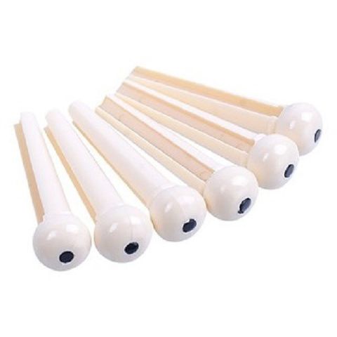  Chốt dây đàn Guitar Plus Standard Trắng 