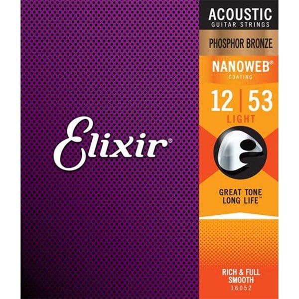  Elixir 16052 Acoustic 12-53 Phosphor Bronze Nanoweb 