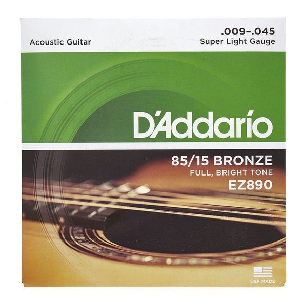  Dây Acoustic D'Addario EZ890 9-45, 85/15 Bronze 