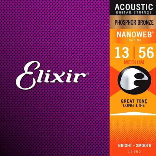  Elixir 16102 Acoustic 13-56 Phosphor Bronze Nanoweb 