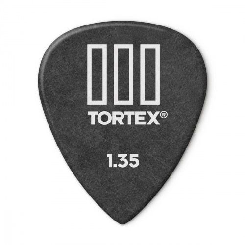 Pick Dunlop Tortex Black 1.35mm 