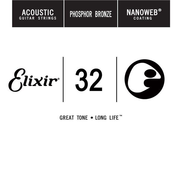  Elixir 14132 Acoustic single string size 32 