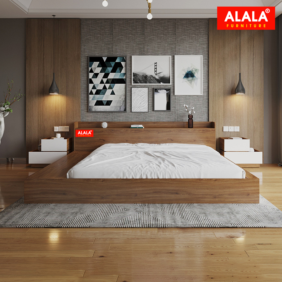 Giương ngủ ALALA61 + 2 Tủ đầu giường cao cấp
