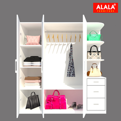 Tủ quần áo ALALA233 cao cấp
