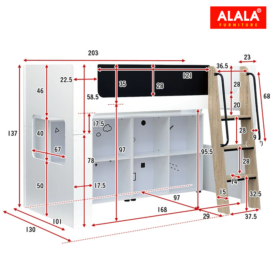 Giường tầng ALALA140 đa năng