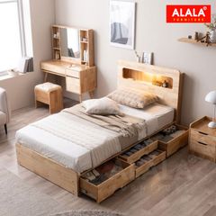 Giường ngủ gỗ tự nhiên A06