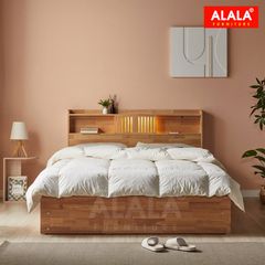 Giường ngủ gỗ tự nhiên A02