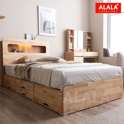 Giường ngủ gỗ tự nhiên A06