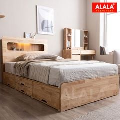 Giường ngủ gỗ tự nhiên A06