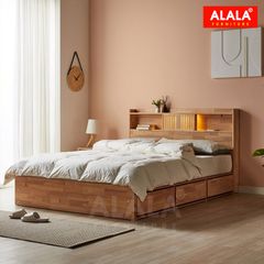 Giường ngủ gỗ tự nhiên A02