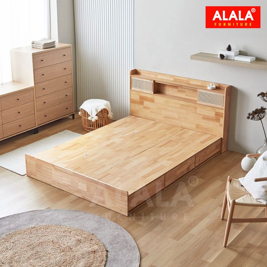 Giường ngủ gỗ tự nhiên A07