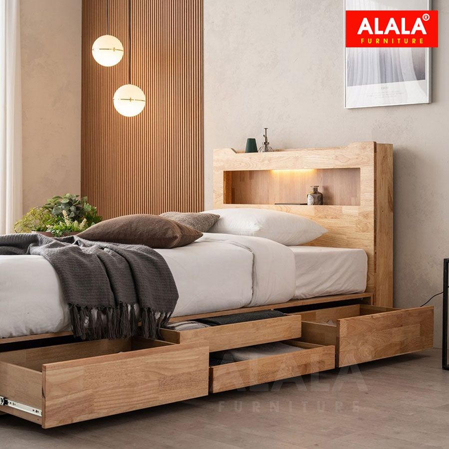 Giường ngủ gỗ tự nhiên A11