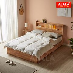 Giường ngủ gỗ tự nhiên A02