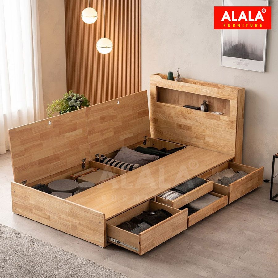 Giường ngủ gỗ tự nhiên A11