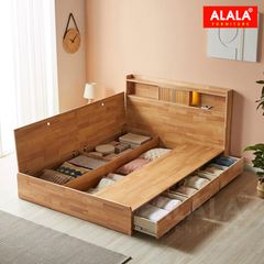 Giường ngủ gỗ tự nhiên A02