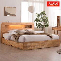 Giường ngủ gỗ tự nhiên A01