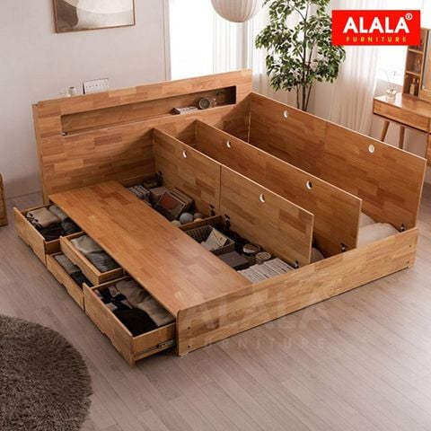 Giường ngủ gỗ tự nhiên A01