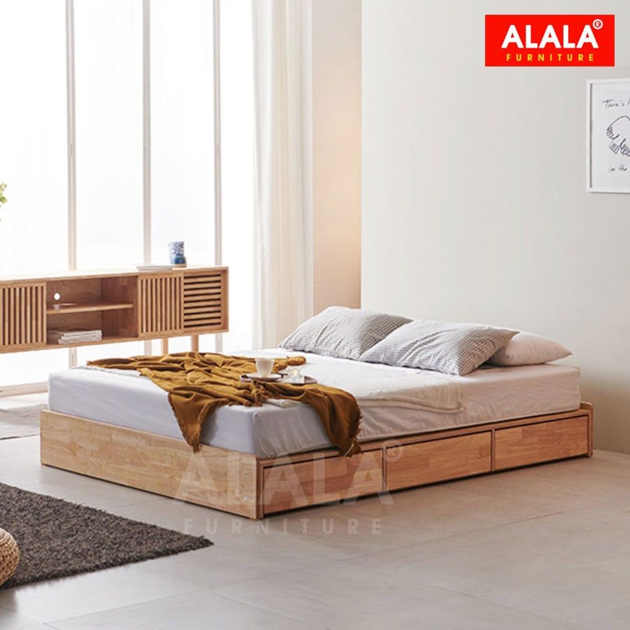 Giường ngủ gỗ tự nhiên A09