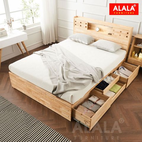 Giường ngủ gỗ tự nhiên A08