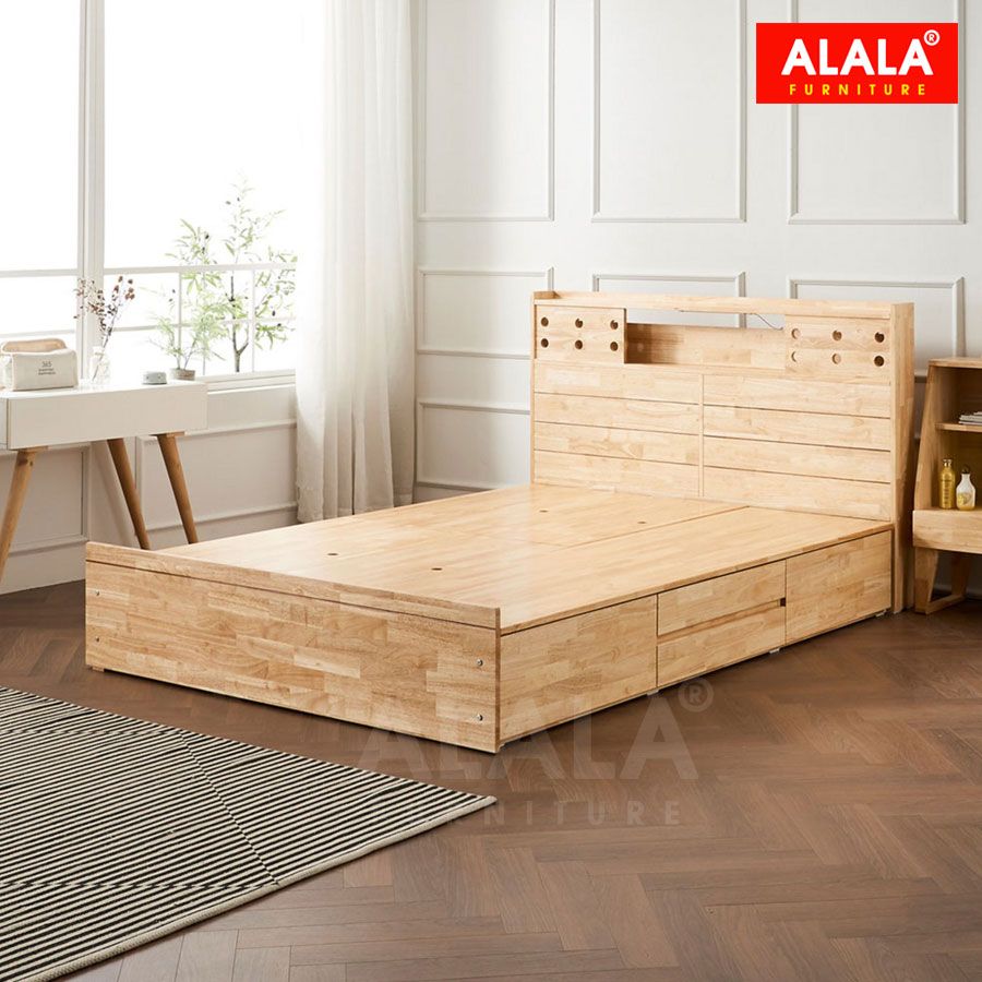 Giường ngủ gỗ tự nhiên A08