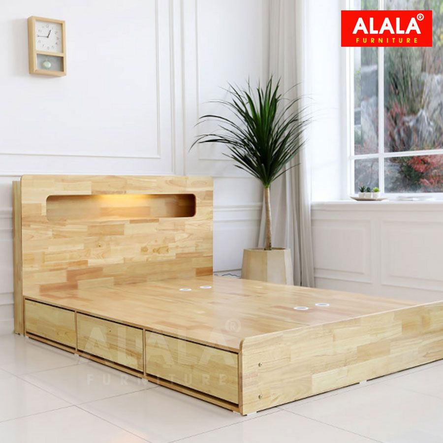 Giường ngủ gỗ tự nhiên A18