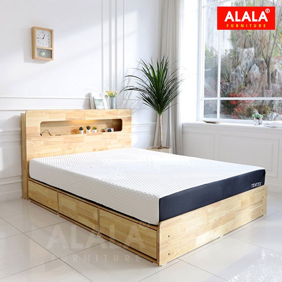 Giường ngủ gỗ tự nhiên A18