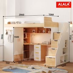 Giường tầng ALALA156 - 3 trong 1