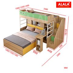 Giường tầng ALALA165 đa năng