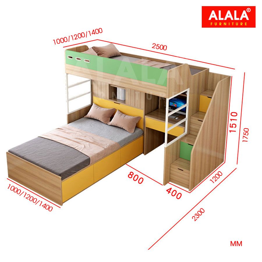 Giường tầng ALALA165 đa năng