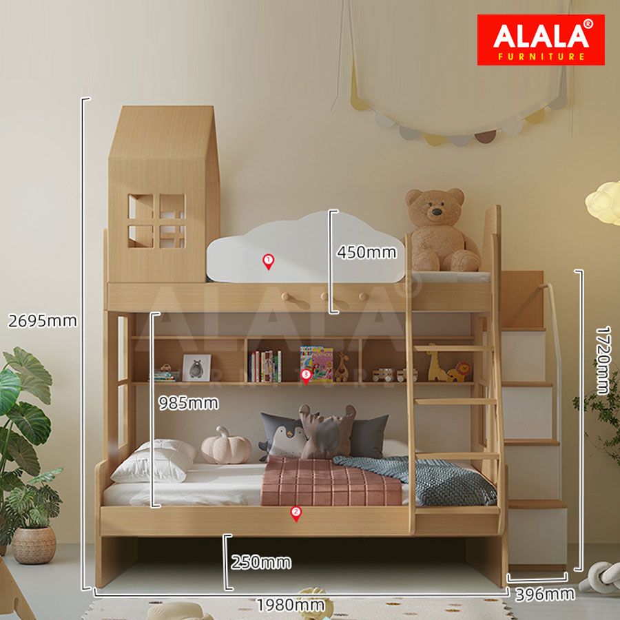 Giường tầng ALALA158 đa năng