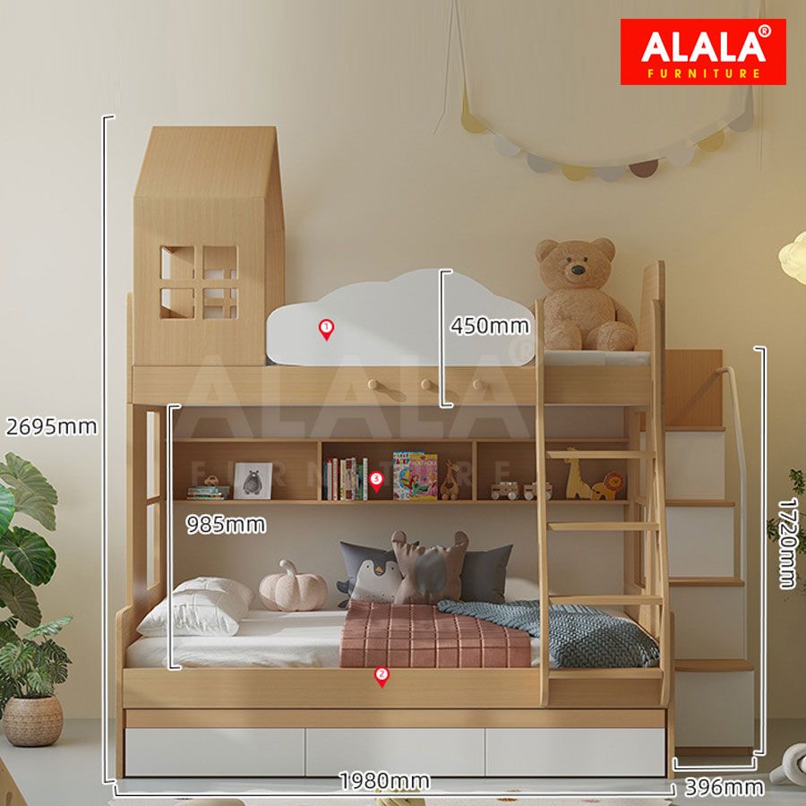 Giường tầng ALALA158 đa năng