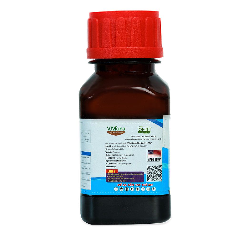 CHẾ PHẨM VI SINH VẬT  V.MONA - DƯỠNG CÂY  (USA - 100ML)