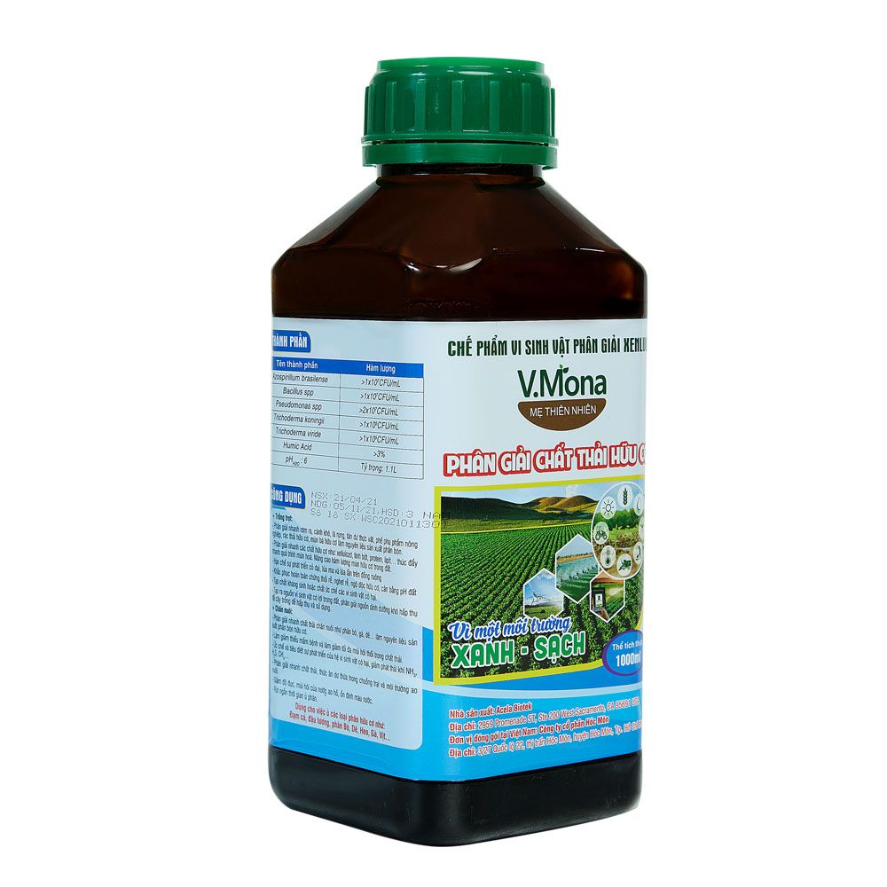 CHẾ PHẨM VI SINH VẬT PHÂN GIẢI XENLULO V.MONA (1000ML)