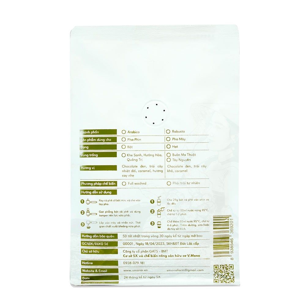 Cà Phê Hữu Cơ V.Mona - Casy VK 250g