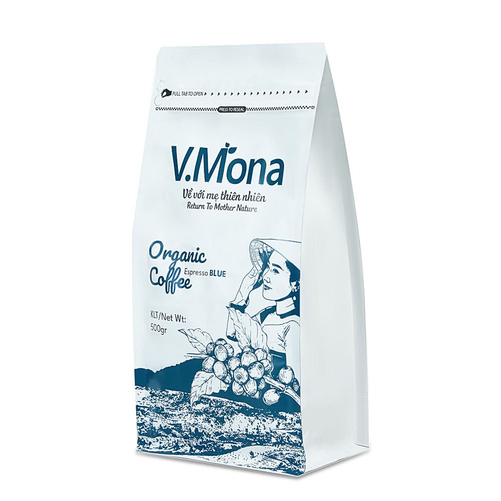Cà Phê Hữu Cơ V.Mona - Espresso Organic Blue 500g