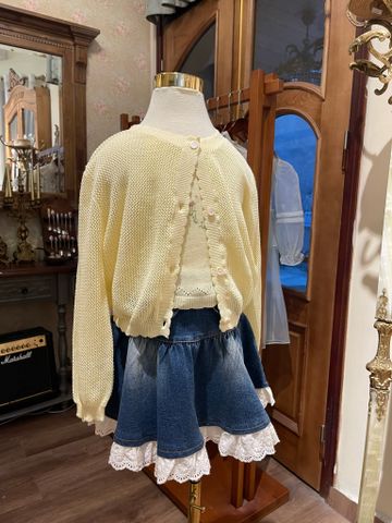 AiAi - Set áo CDG Daisy mix áo hai dây vàng